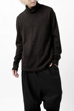 画像をギャラリービューアに読み込む, KLASICA SMOKE SMOOTH TURTLE NECK PULL / JACQUARD KNIT JERSEY (DARK OLIVE)