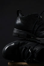 画像をギャラリービューアに読み込む, BORIS BIDJAN SABERI HORSE LEATHER DERBY SHOES / WASHED & HAND-TREATED "SHOE1-SIN" (BLACK)