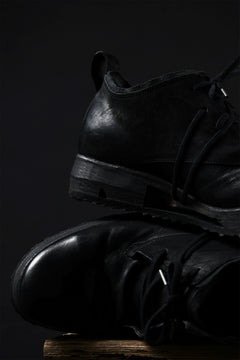 画像をギャラリービューアに読み込む, BORIS BIDJAN SABERI HORSE LEATHER DERBY SHOES / WASHED & HAND-TREATED "SHOE1-SIN" (BLACK)