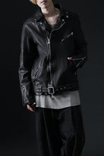 画像をギャラリービューアに読み込む, ISAMU KATAYAMA BACKLASH DOUBLE RIDERS JACKET &quot;RELAX&quot; / GARMENT WASHED JP CALF (BLACK)