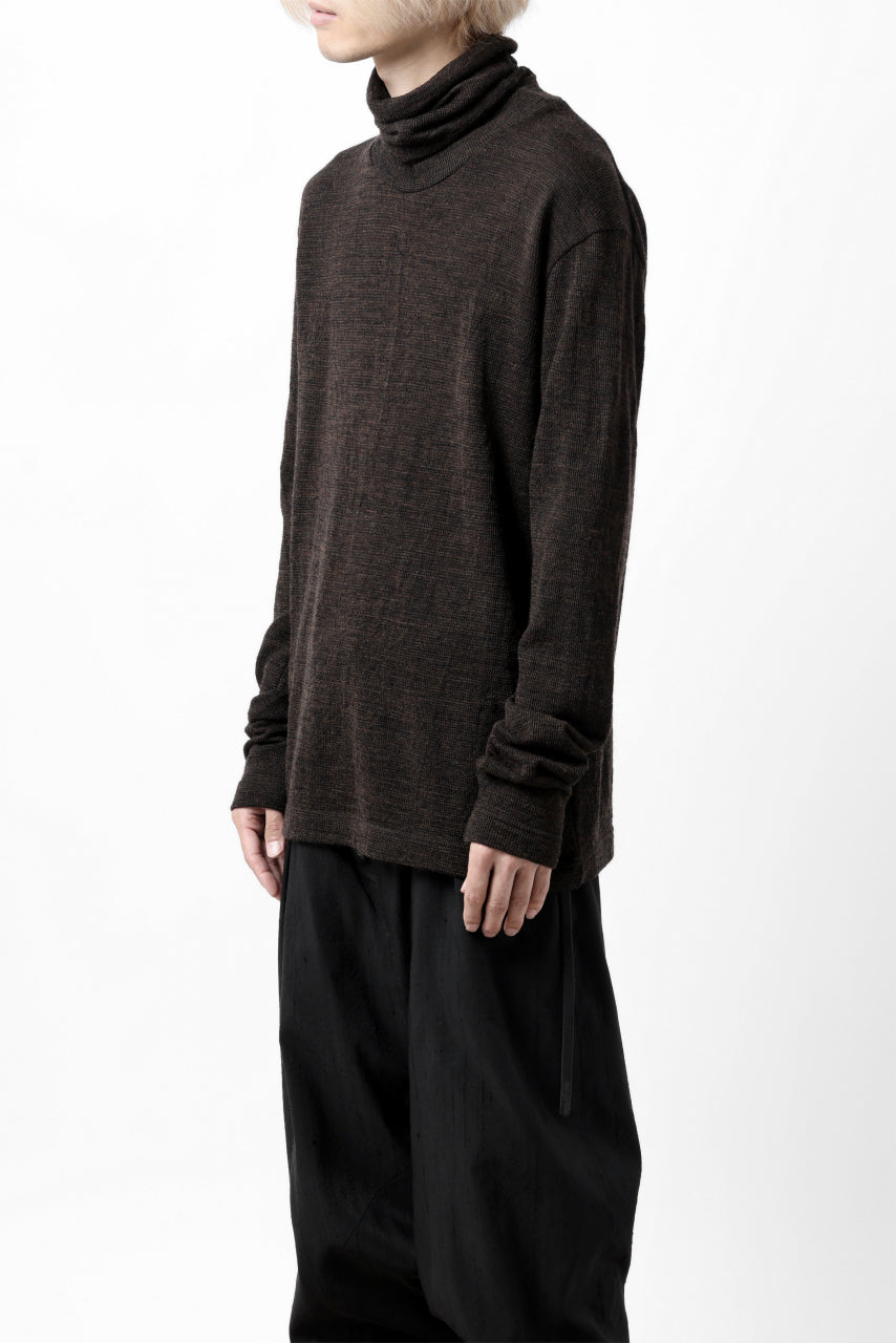 画像をギャラリービューアに読み込む, KLASICA SMOKE SMOOTH TURTLE NECK PULL / JACQUARD KNIT JERSEY (DARK OLIVE)