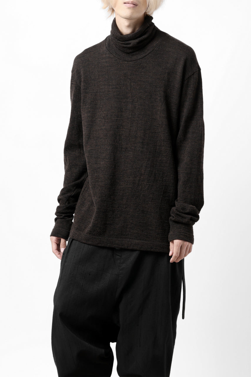 画像をギャラリービューアに読み込む, KLASICA SMOKE SMOOTH TURTLE NECK PULL / JACQUARD KNIT JERSEY (DARK OLIVE)