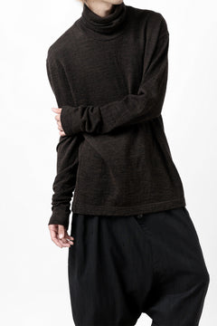 画像をギャラリービューアに読み込む, KLASICA SMOKE SMOOTH TURTLE NECK PULL / JACQUARD KNIT JERSEY (DARK OLIVE)