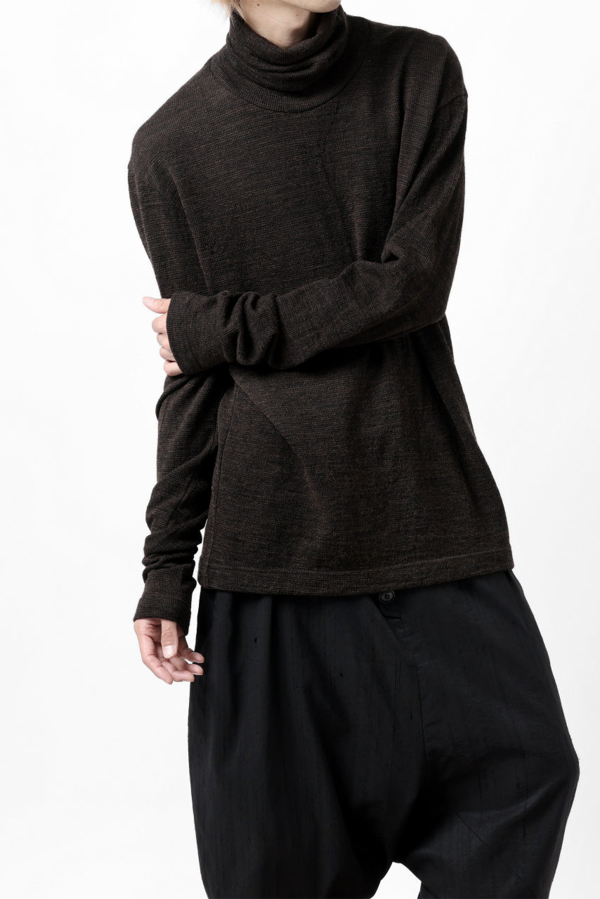 画像をギャラリービューアに読み込む, KLASICA SMOKE SMOOTH TURTLE NECK PULL / JACQUARD KNIT JERSEY (DARK OLIVE)