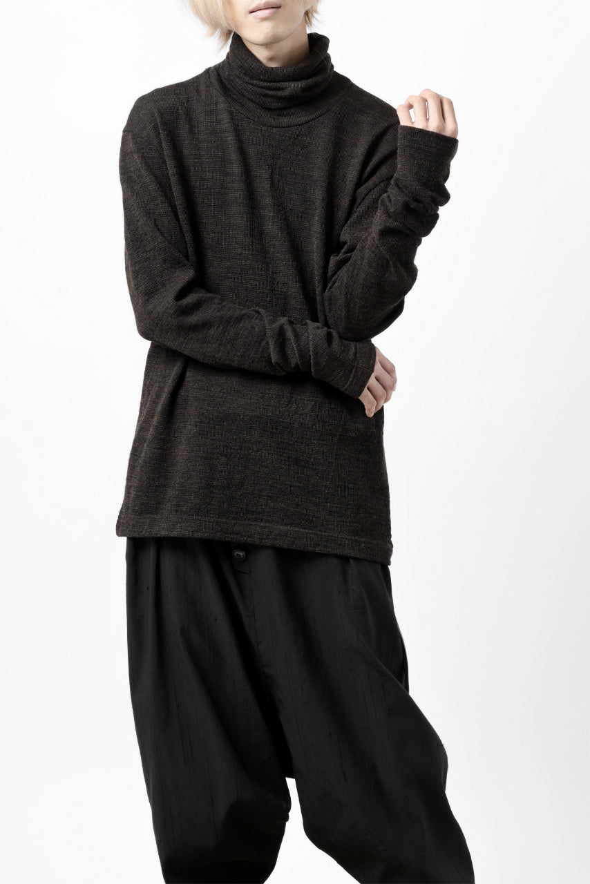 画像をギャラリービューアに読み込む, KLASICA SMOKE SMOOTH TURTLE NECK PULL / JACQUARD KNIT JERSEY (DARK OLIVE)