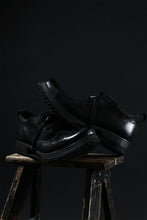 画像をギャラリービューアに読み込む, BORIS BIDJAN SABERI HORSE LEATHER DERBY SHOES / WASHED & HAND-TREATED "SHOE1-SIN" (BLACK)