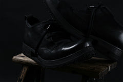 画像をギャラリービューアに読み込む, BORIS BIDJAN SABERI HORSE LEATHER DERBY SHOES / WASHED & HAND-TREATED "SHOE1-SIN" (BLACK)