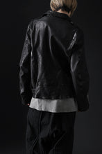 画像をギャラリービューアに読み込む, ISAMU KATAYAMA BACKLASH DOUBLE RIDERS JACKET "RELAX" / GARMENT WASHED JP CALF (BLACK)
