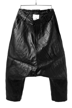 画像をギャラリービューアに読み込む, PAL OFFNER HANG LOOSE TROUSERS / LAMB LEATHER (BLACK)