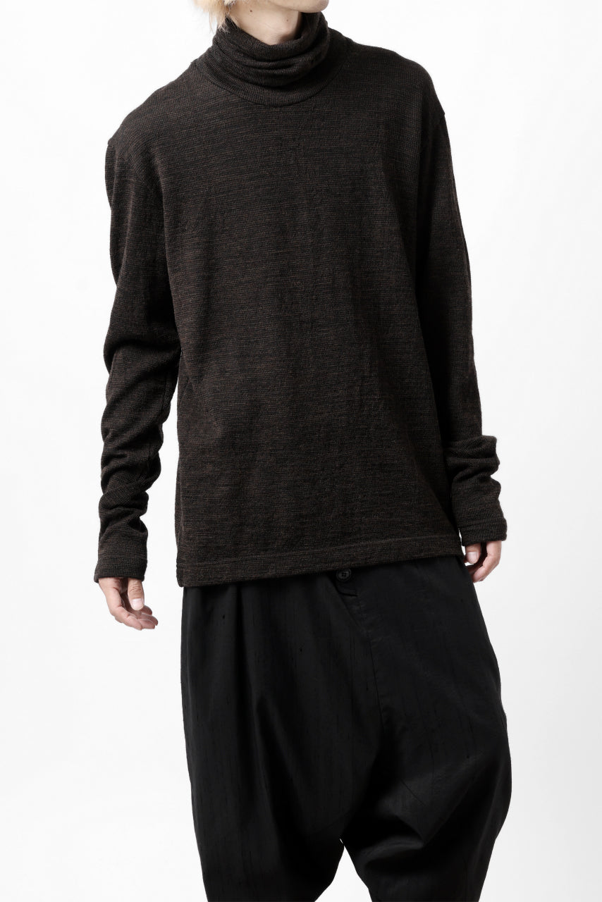 画像をギャラリービューアに読み込む, KLASICA SMOKE SMOOTH TURTLE NECK PULL / JACQUARD KNIT JERSEY (DARK OLIVE)