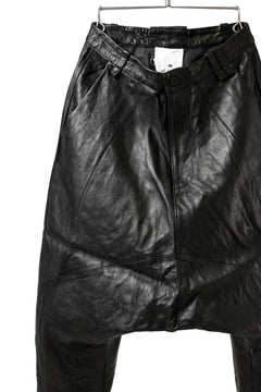 画像をギャラリービューアに読み込む, PAL OFFNER HANG LOOSE TROUSERS / LAMB LEATHER (BLACK)