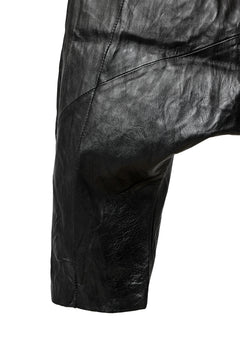 画像をギャラリービューアに読み込む, PAL OFFNER HANG LOOSE TROUSERS / LAMB LEATHER (BLACK)