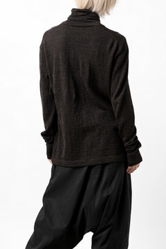 画像をギャラリービューアに読み込む, KLASICA SMOKE SMOOTH TURTLE NECK PULL / JACQUARD KNIT JERSEY (DARK OLIVE)