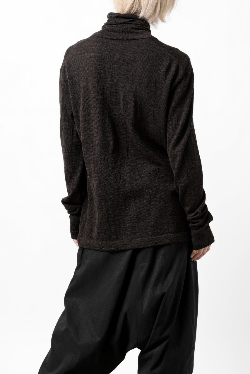 画像をギャラリービューアに読み込む, KLASICA SMOKE SMOOTH TURTLE NECK PULL / JACQUARD KNIT JERSEY (DARK OLIVE)