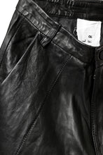 画像をギャラリービューアに読み込む, PAL OFFNER HANG LOOSE TROUSERS / LAMB LEATHER (BLACK)