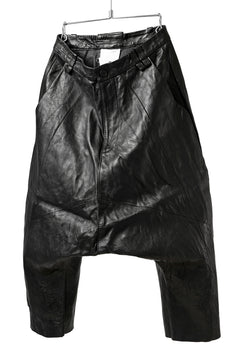 画像をギャラリービューアに読み込む, PAL OFFNER HANG LOOSE TROUSERS / LAMB LEATHER (BLACK)