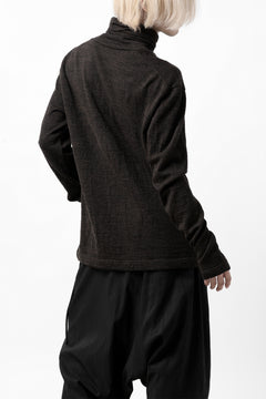 画像をギャラリービューアに読み込む, KLASICA SMOKE SMOOTH TURTLE NECK PULL / JACQUARD KNIT JERSEY (DARK OLIVE)