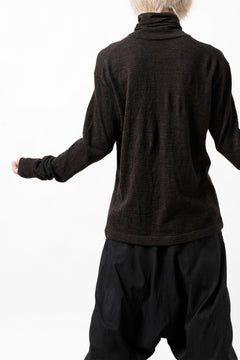 画像をギャラリービューアに読み込む, KLASICA SMOKE SMOOTH TURTLE NECK PULL / JACQUARD KNIT JERSEY (DARK OLIVE)