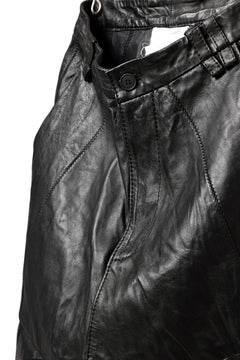 画像をギャラリービューアに読み込む, PAL OFFNER HANG LOOSE TROUSERS / LAMB LEATHER (BLACK)
