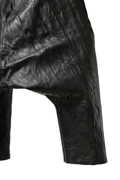 画像をギャラリービューアに読み込む, PAL OFFNER HANG LOOSE TROUSERS / LAMB LEATHER (BLACK)