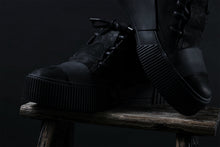 画像をギャラリービューアに読み込む, BORIS BIDJAN SABERI HORSE LEATHER LOW CUT SNEAKER / WASHED AND HAND TREATED "BAMBA2.1" (BLACK)
