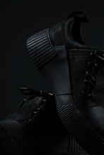 画像をギャラリービューアに読み込む, BORIS BIDJAN SABERI HORSE LEATHER LOW CUT SNEAKER / WASHED &amp; HAND TREATED &quot;BAMBA2.1-SIN&quot; (BLACK)