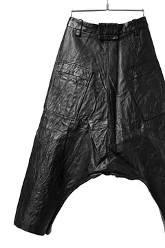 画像をギャラリービューアに読み込む, PAL OFFNER HANG LOOSE TROUSERS / LAMB LEATHER (BLACK)