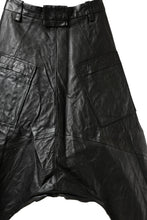 画像をギャラリービューアに読み込む, PAL OFFNER HANG LOOSE TROUSERS / LAMB LEATHER (BLACK)