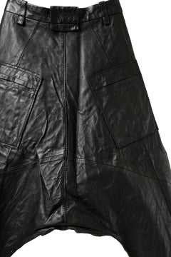 画像をギャラリービューアに読み込む, PAL OFFNER HANG LOOSE TROUSERS / LAMB LEATHER (BLACK)