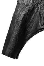 画像をギャラリービューアに読み込む, PAL OFFNER HANG LOOSE TROUSERS / LAMB LEATHER (BLACK)