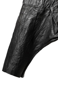 画像をギャラリービューアに読み込む, PAL OFFNER HANG LOOSE TROUSERS / LAMB LEATHER (BLACK)