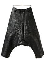 画像をギャラリービューアに読み込む, PAL OFFNER HANG LOOSE TROUSERS / LAMB LEATHER (BLACK)