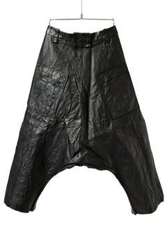 画像をギャラリービューアに読み込む, PAL OFFNER HANG LOOSE TROUSERS / LAMB LEATHER (BLACK)