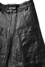 画像をギャラリービューアに読み込む, PAL OFFNER HANG LOOSE TROUSERS / LAMB LEATHER (BLACK)