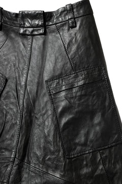 画像をギャラリービューアに読み込む, PAL OFFNER HANG LOOSE TROUSERS / LAMB LEATHER (BLACK)