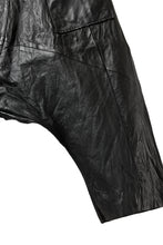 画像をギャラリービューアに読み込む, PAL OFFNER HANG LOOSE TROUSERS / LAMB LEATHER (BLACK)