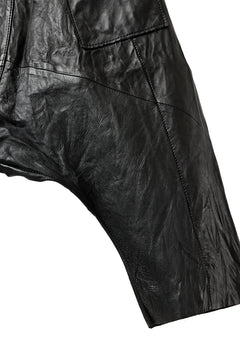 画像をギャラリービューアに読み込む, PAL OFFNER HANG LOOSE TROUSERS / LAMB LEATHER (BLACK)