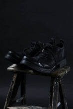 画像をギャラリービューアに読み込む, BORIS BIDJAN SABERI HORSE PUNCHING LEATHER DERBY SHOES / WASHED & HAND-TREATED "SHOE1-SIN" (BLACK)
