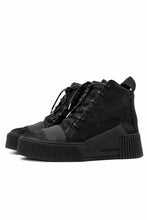 画像をギャラリービューアに読み込む, BORIS BIDJAN SABERI HORSE LEATHER MID CUT SNEAKER / WASHED AND HAND TREATED &quot;BAMBA1.1&quot; (BLACK)