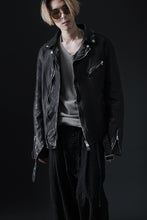 画像をギャラリービューアに読み込む, ISAMU KATAYAMA BACKLASH DOUBLE RIDERS JACKET &quot;RELAX&quot; / GARMENT WASHED JP CALF (BLACK)