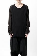 画像をギャラリービューアに読み込む, KLASICA D'ARCY RAGLAN REGULAR FIT PULL / JACQUARD KNIT JERSEY (BLACK x OLIVE)