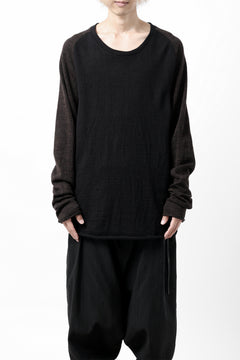 画像をギャラリービューアに読み込む, KLASICA D'ARCY RAGLAN REGULAR FIT PULL / JACQUARD KNIT JERSEY (BLACK x OLIVE)