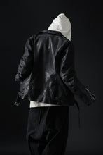 画像をギャラリービューアに読み込む, ISAMU KATAYAMA BACKLASH DOUBLE RIDERS JACKET "RELAX" / GARMENT WASHED JP CALF (BLACK)