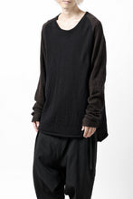 画像をギャラリービューアに読み込む, KLASICA D'ARCY RAGLAN REGULAR FIT PULL / JACQUARD KNIT JERSEY (BLACK x OLIVE)