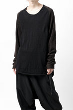 画像をギャラリービューアに読み込む, KLASICA D'ARCY RAGLAN REGULAR FIT PULL / JACQUARD KNIT JERSEY (BLACK x OLIVE)