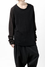 画像をギャラリービューアに読み込む, KLASICA D'ARCY RAGLAN REGULAR FIT PULL / JACQUARD KNIT JERSEY (BLACK x OLIVE)