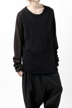 画像をギャラリービューアに読み込む, KLASICA D'ARCY RAGLAN REGULAR FIT PULL / JACQUARD KNIT JERSEY (BLACK x OLIVE)
