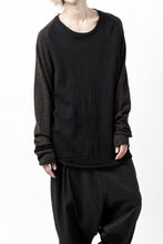 画像をギャラリービューアに読み込む, KLASICA D'ARCY RAGLAN REGULAR FIT PULL / JACQUARD KNIT JERSEY (BLACK x OLIVE)