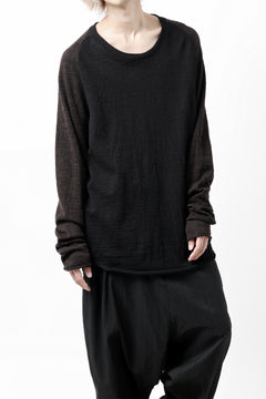 画像をギャラリービューアに読み込む, KLASICA D'ARCY RAGLAN REGULAR FIT PULL / JACQUARD KNIT JERSEY (BLACK x OLIVE)