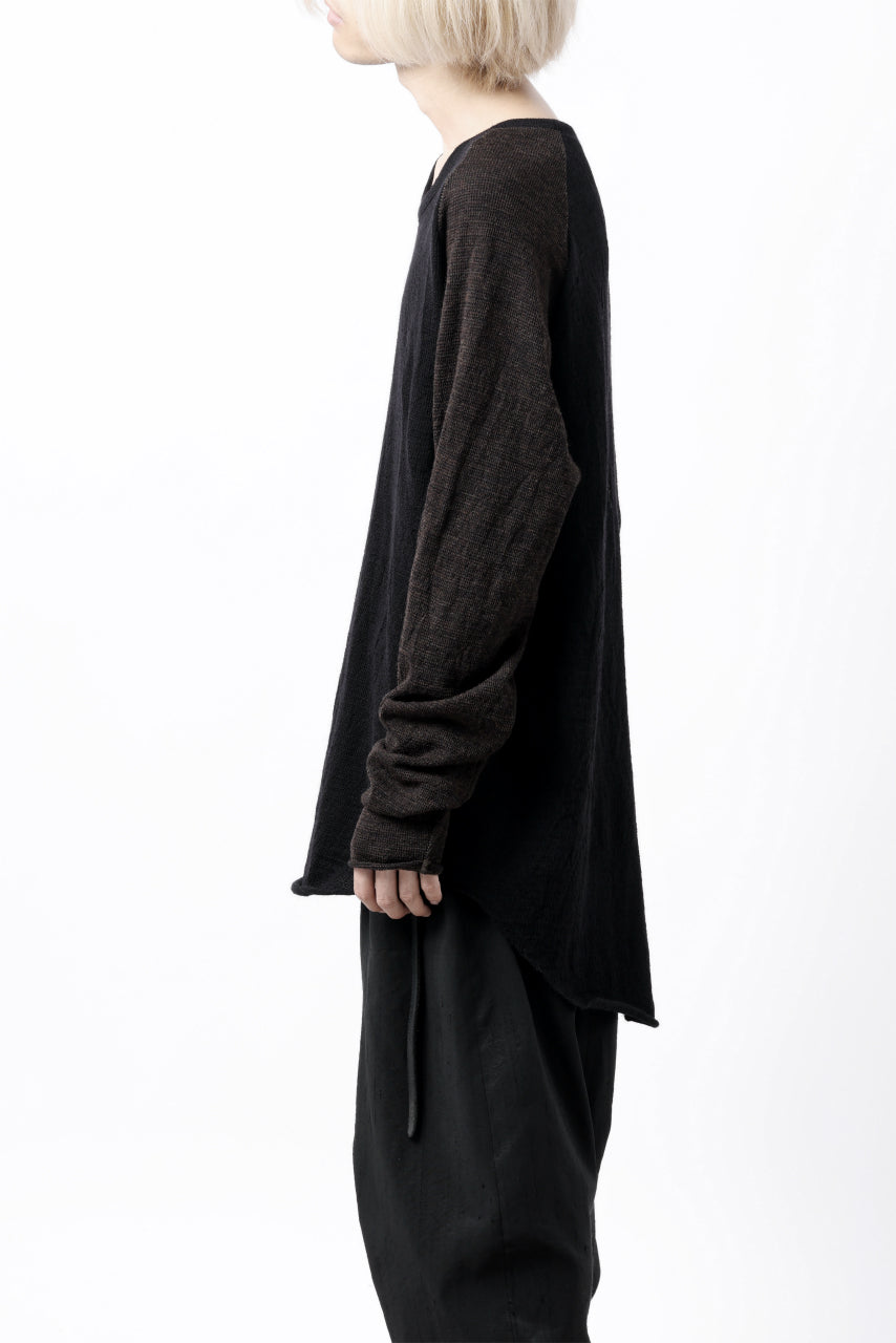 画像をギャラリービューアに読み込む, KLASICA D'ARCY RAGLAN REGULAR FIT PULL / JACQUARD KNIT JERSEY (BLACK x OLIVE)